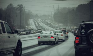 Sneeuwvalhinder door preventieve verkeersoverlast