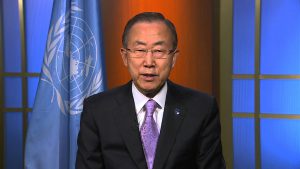 VN-secretaris-generaal Ban-Ki Moon  (Beeld: Youtube)