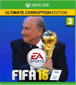 In FIFA 16 moet je zoveel mogelijk smeergeld verzamelen.