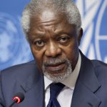 Hond Kofi Annan eet bemiddelingsmandaat Syrië op