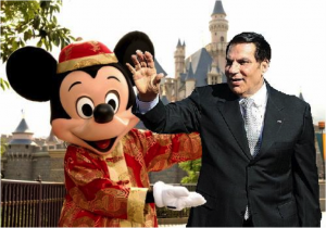 Ben Ali onderhield al lang nauwe banden met bevriend dictator Mickey Mouse