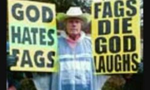 Homohater Fred Phelps veroordeeld tot eeuwigheid met gloeiende pook in endeldarm